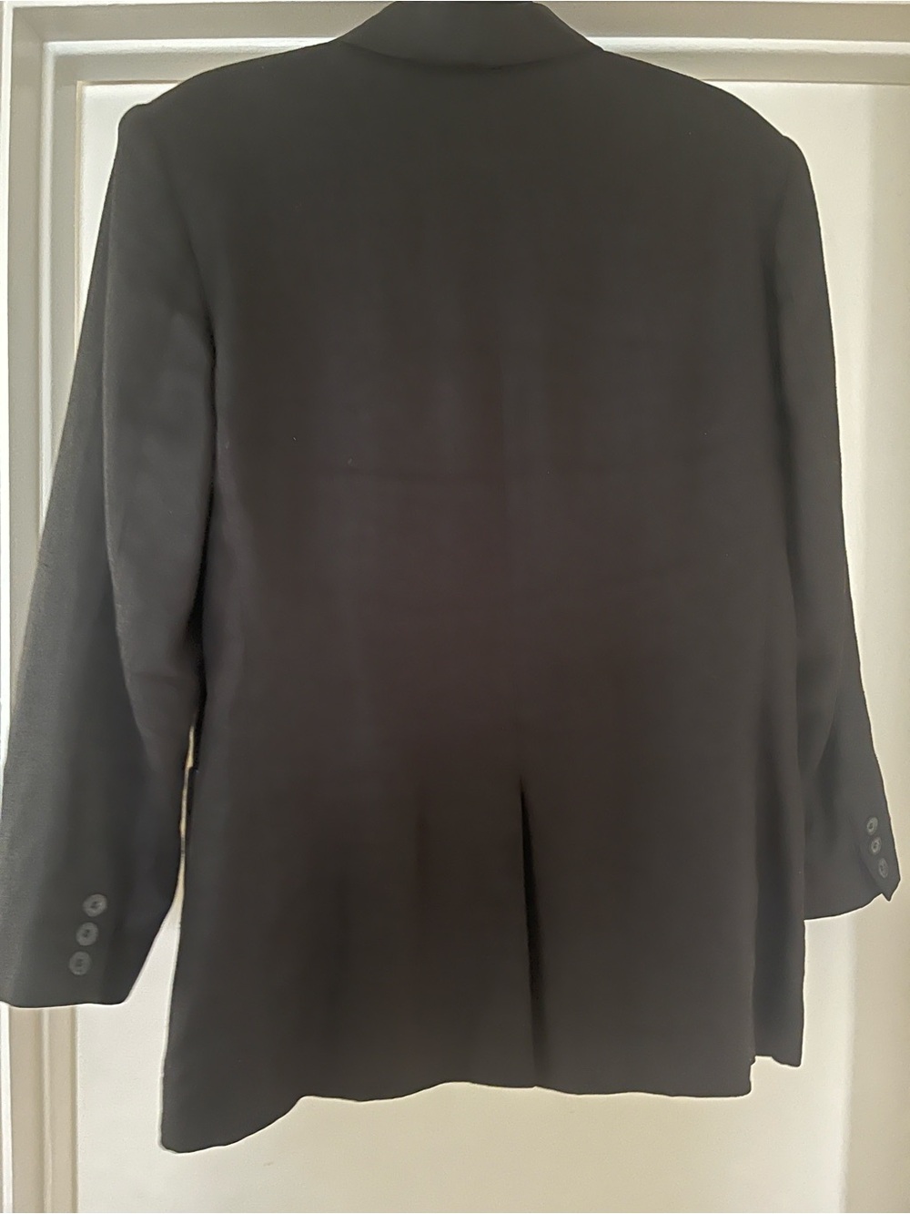 100% Linen Vintage Sz 10 Liz Claiborne Collection Black Tailored Women's Blazer - Picture 2 of 11